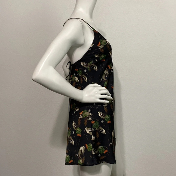 Zara Silk Mermaid Silk Mini Dress Size - Picture 8 of 11